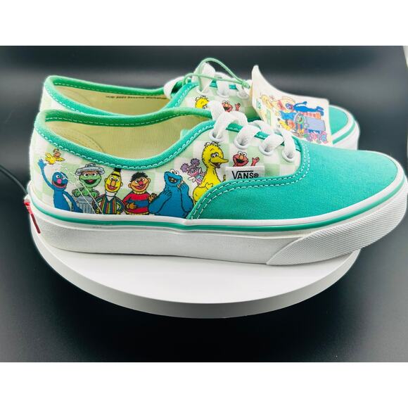 Vans X Sesame Lace Up Sneakers Shoes Sz 2 - Picture 5 of 7